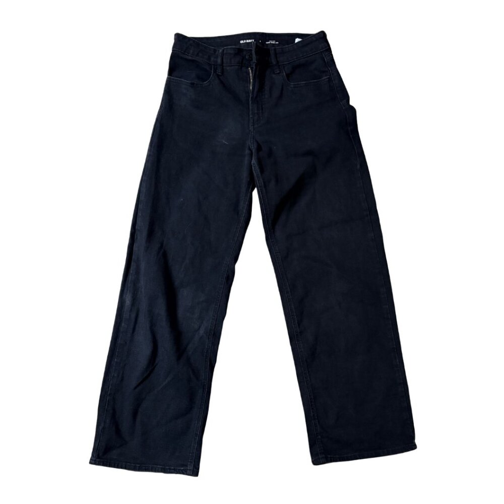 Old Navy High-Rise Wide Leg Jeans – Size 2 (Black)
